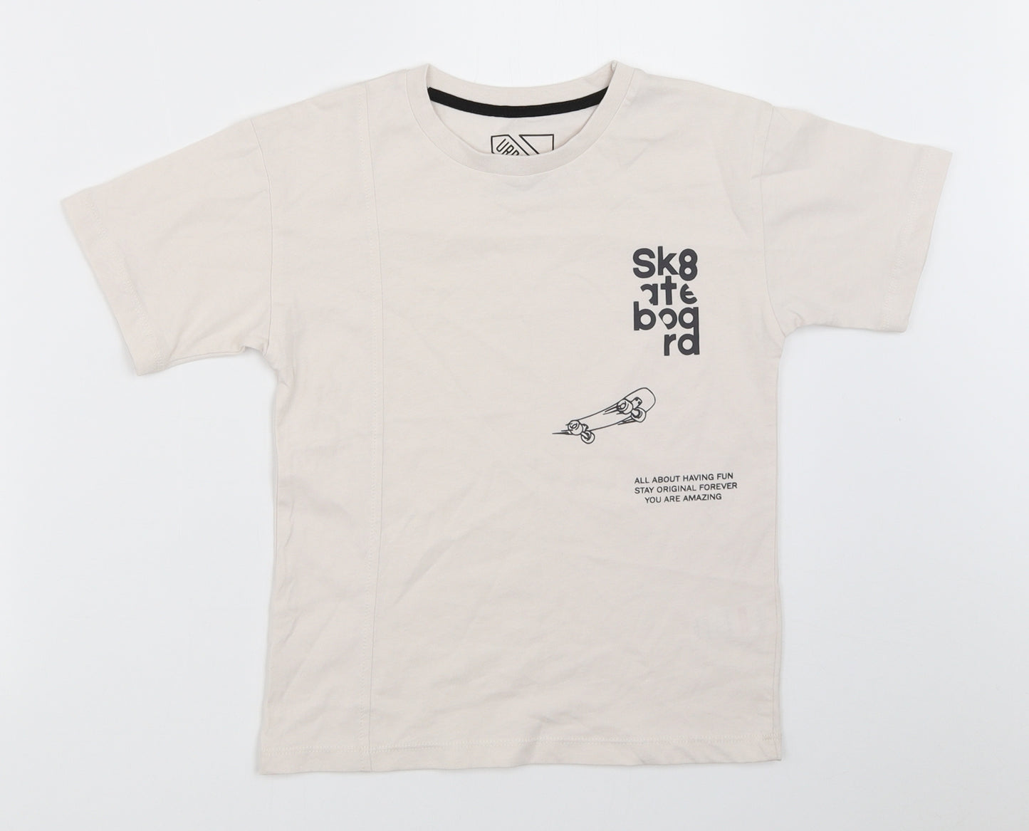 Matalan Boys Ivory   Basic T-Shirt Size 6 Years