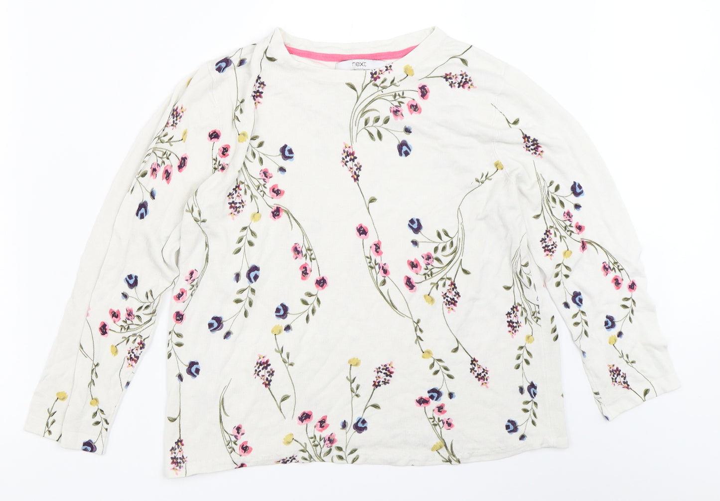 NEXT Womens Ivory Floral  Pullover Jumper Size 16