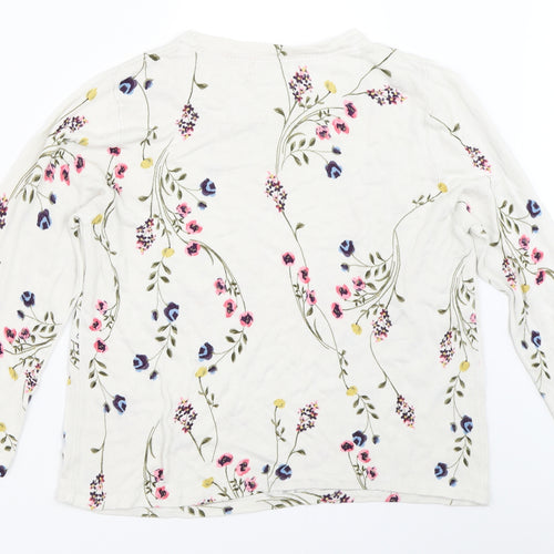 NEXT Womens Ivory Floral  Pullover Jumper Size 16