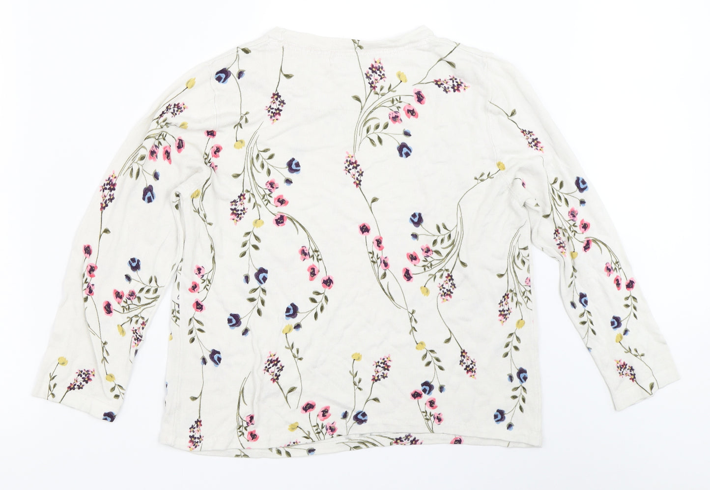 NEXT Womens Ivory Floral  Pullover Jumper Size 16