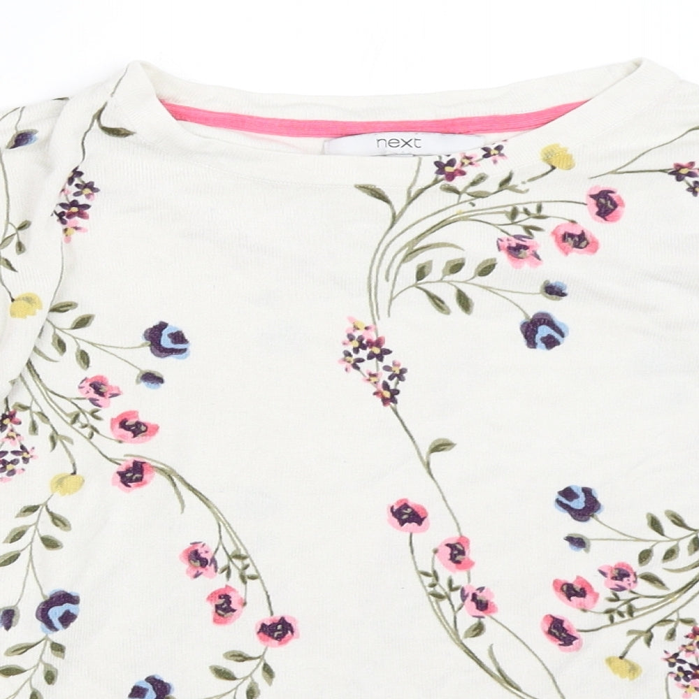 NEXT Womens Ivory Floral  Pullover Jumper Size 16