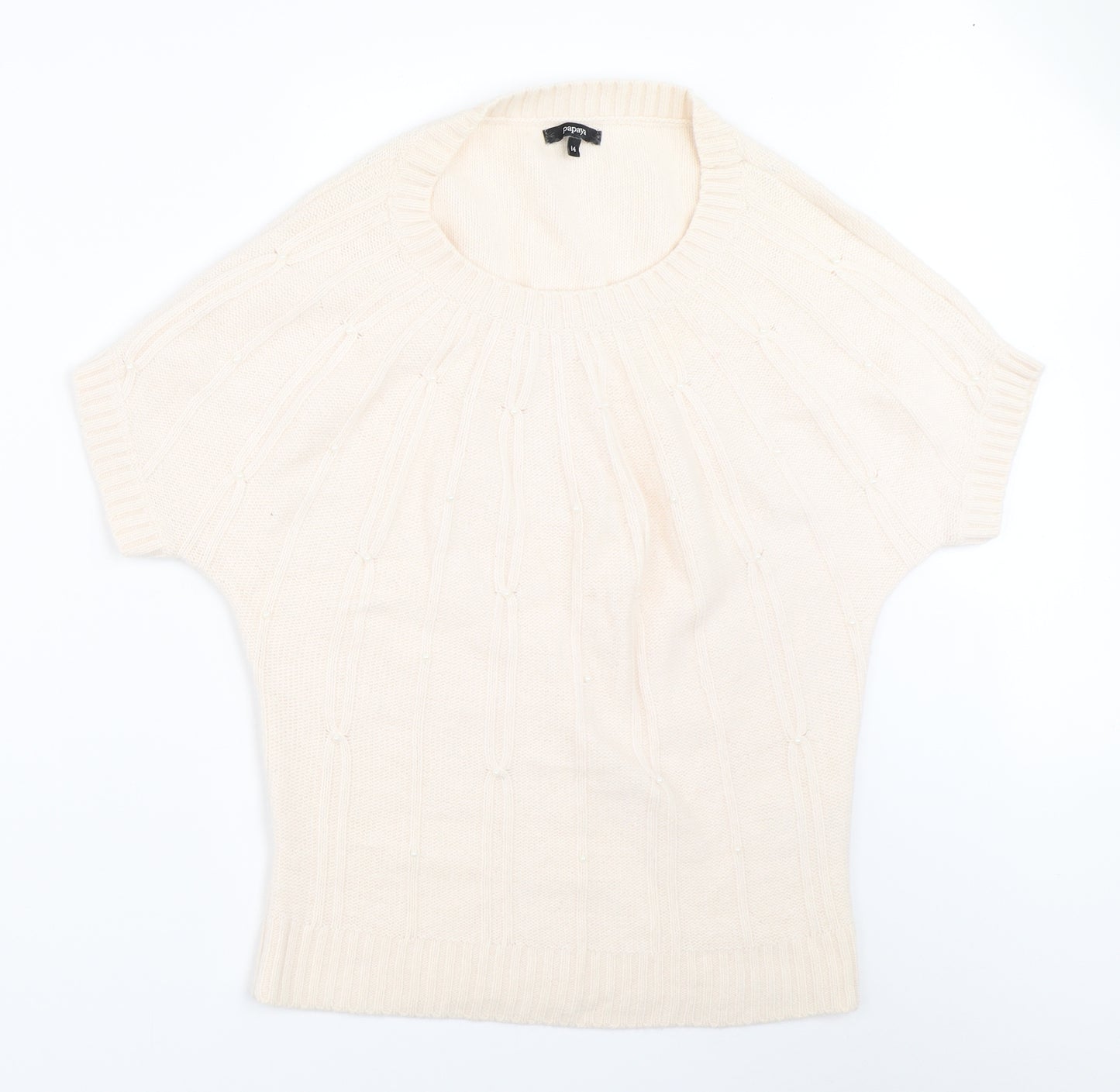 Papaya Womens Ivory   Pullover Jumper Size 14