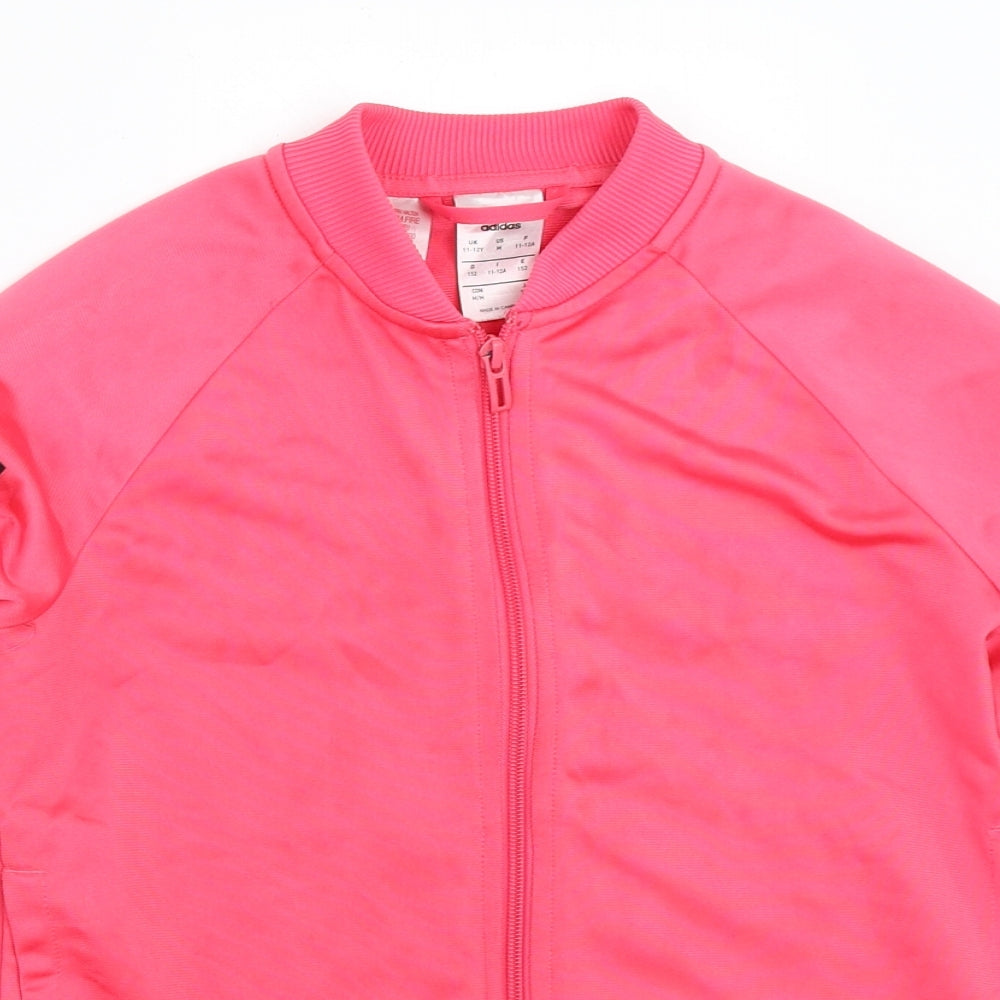 adidas Girls Pink   Jacket  Size 11-12 Years