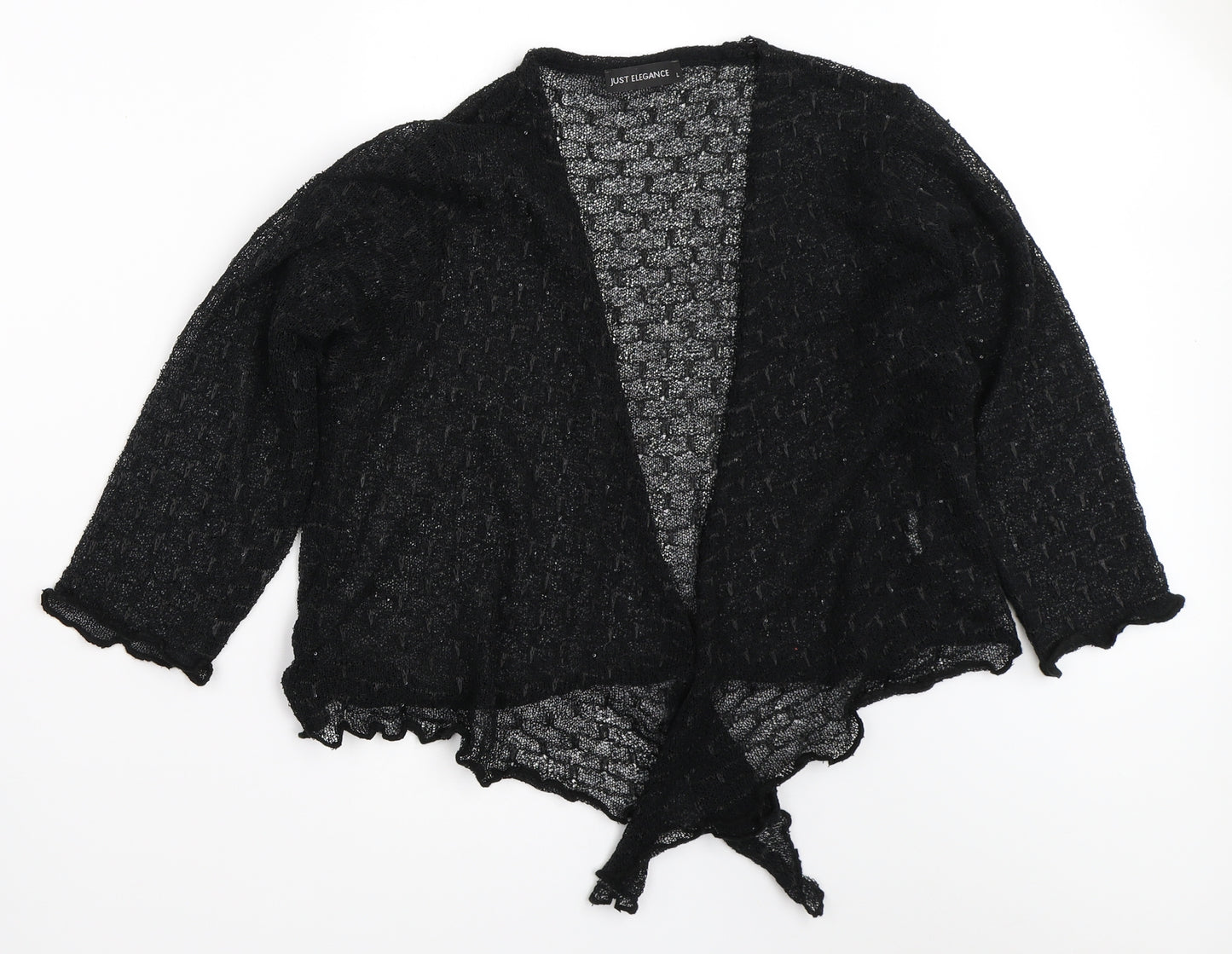 Just Elegance Womens Black   Cardigan Jumper Size L