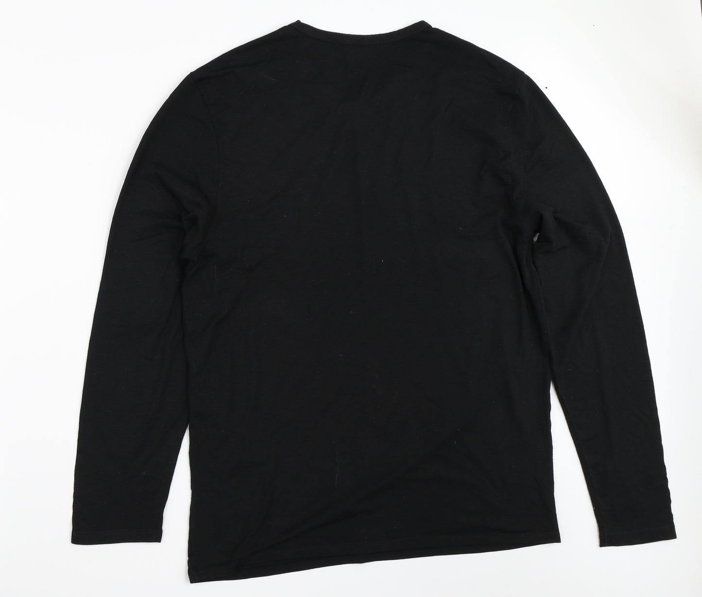 Marks and Spencer Mens Black    T-Shirt Size L  - thermal