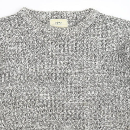 Papaya Womens Grey   Pullover Jumper Size S