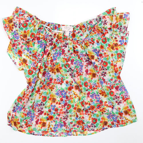 H&M Womens Multicoloured Floral  Basic Blouse Size 36