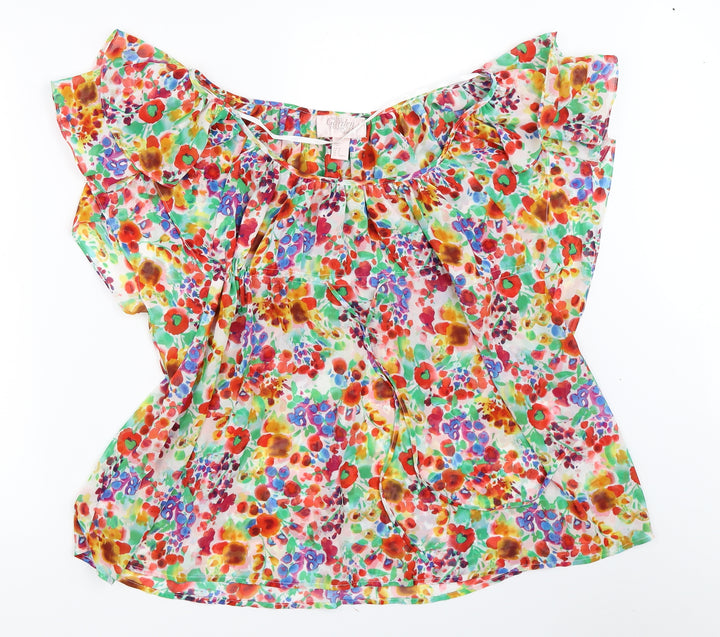 H&M Womens Multicoloured Floral  Basic Blouse Size 36