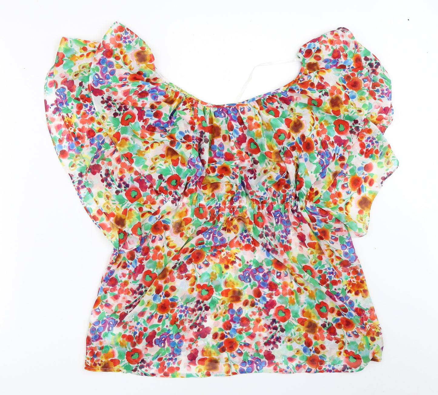 H&M Womens Multicoloured Floral  Basic Blouse Size 36