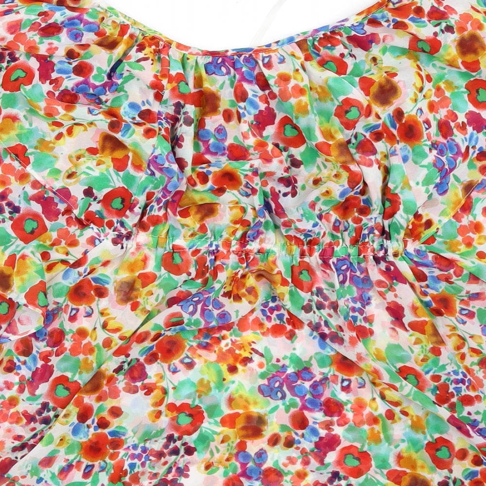 H&M Womens Multicoloured Floral  Basic Blouse Size 36