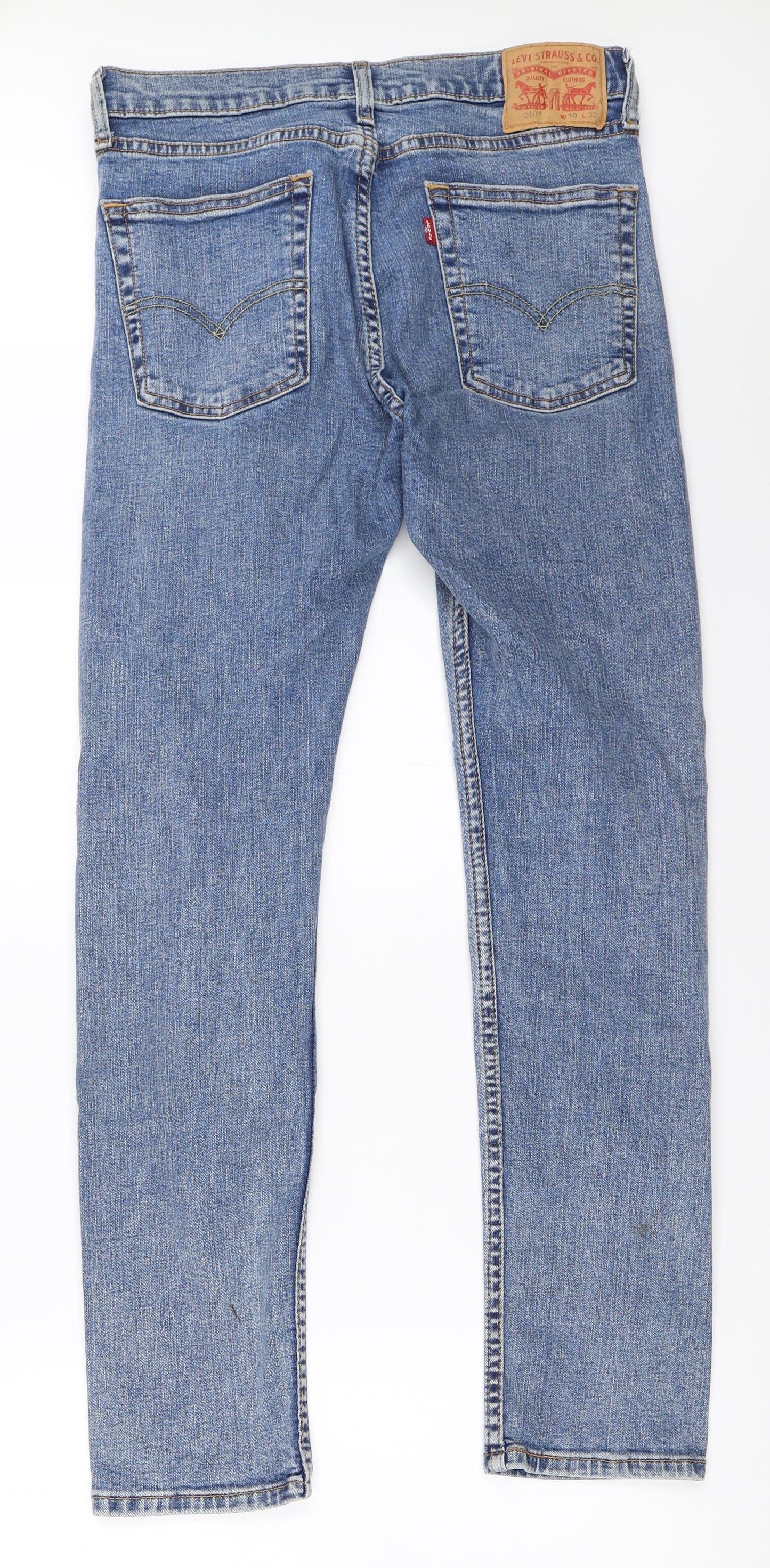 Levi's Mens Blue  Denim Straight Jeans Size 30 in L32 in