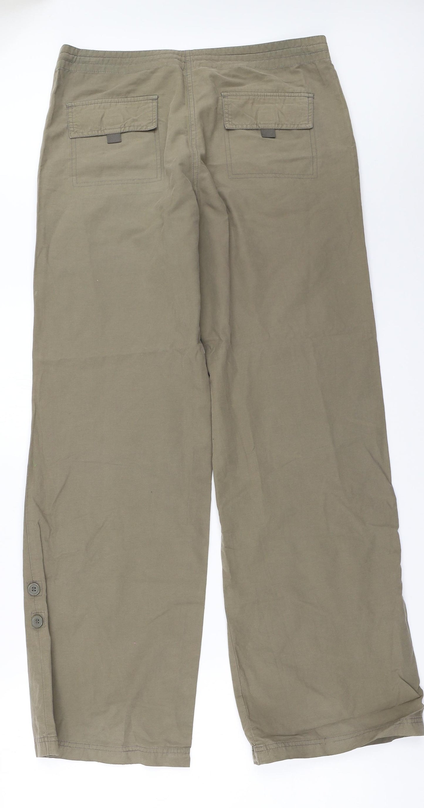 Dorothy Perkins Womens Green   Cargo Trousers Size 12 L32 in
