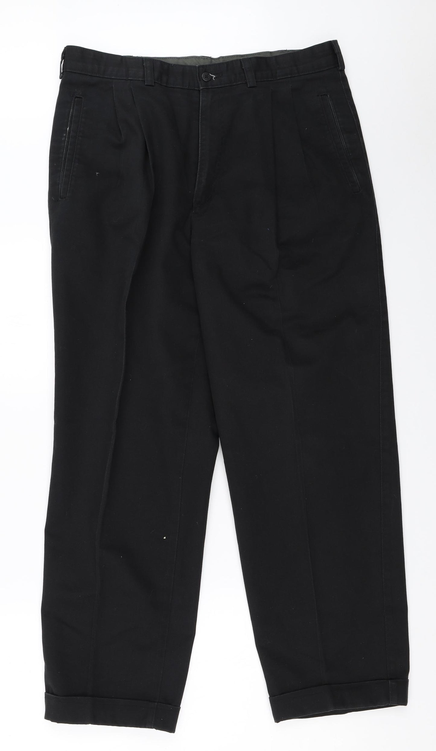 Savane Mens Black   Trousers  Size 34 in L29 in