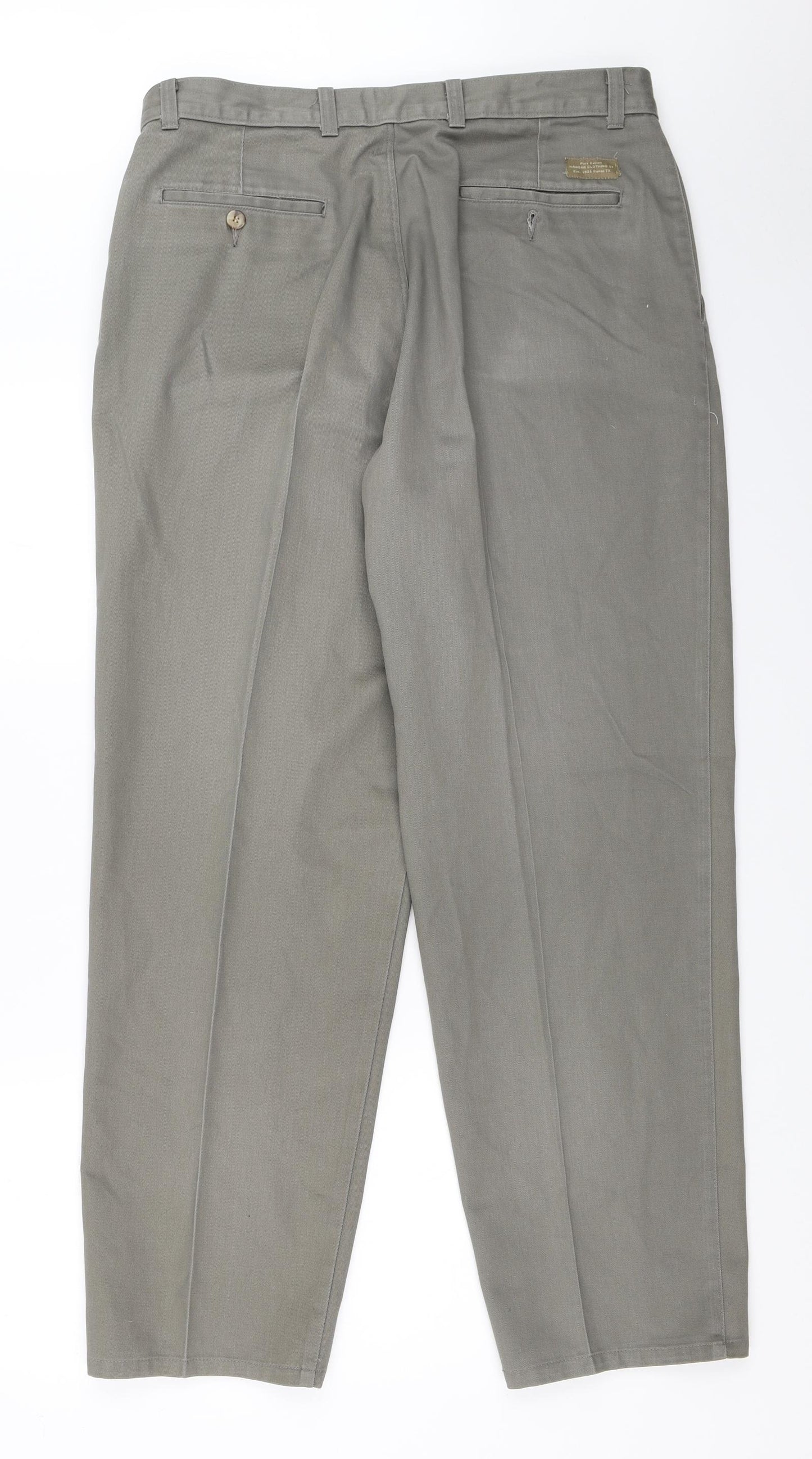 Haggar Mens Grey   Trousers  Size 34 in L29 in