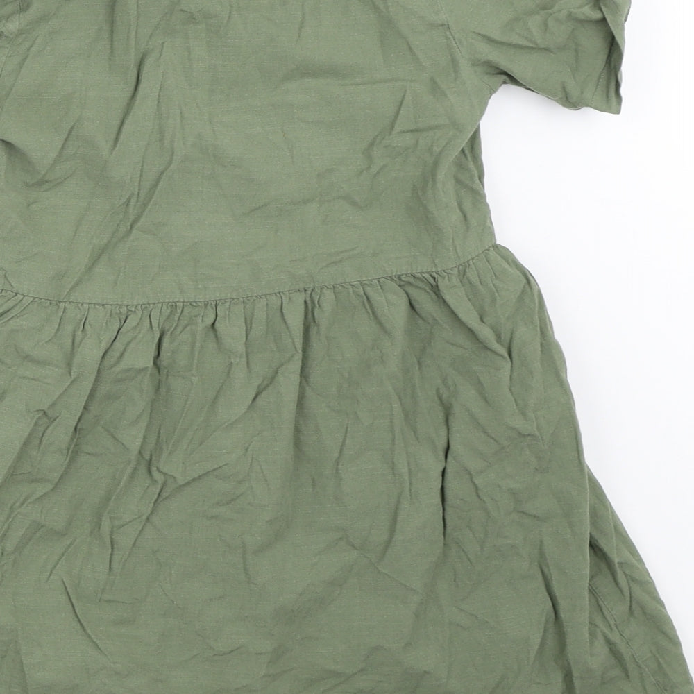 H&M Girls Green   Fit & Flare  Size 5-6 Years