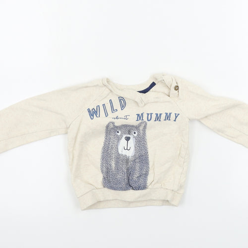 FRED&FLO   Girls Beige   Pullover Jumper Size 18-24 Months