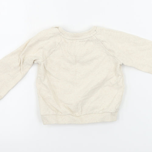 FRED&FLO   Girls Beige   Pullover Jumper Size 18-24 Months