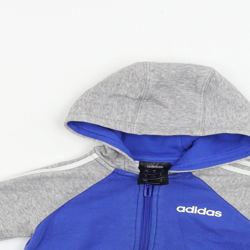 adidas  Boys Blue   Full Zip Jumper Size 12-18 Months