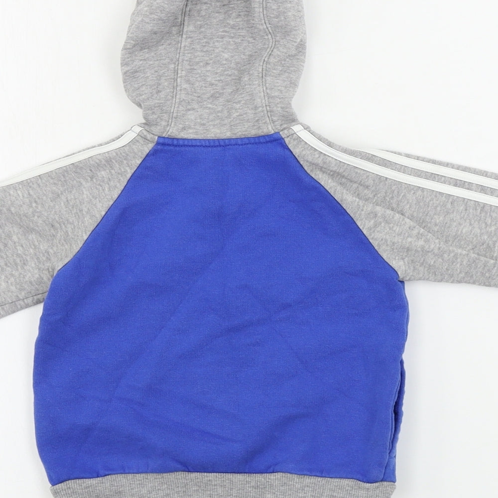 adidas  Boys Blue   Full Zip Jumper Size 12-18 Months