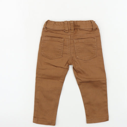 denim co Boys Brown   Cargo Jeans Size 12-18 Months
