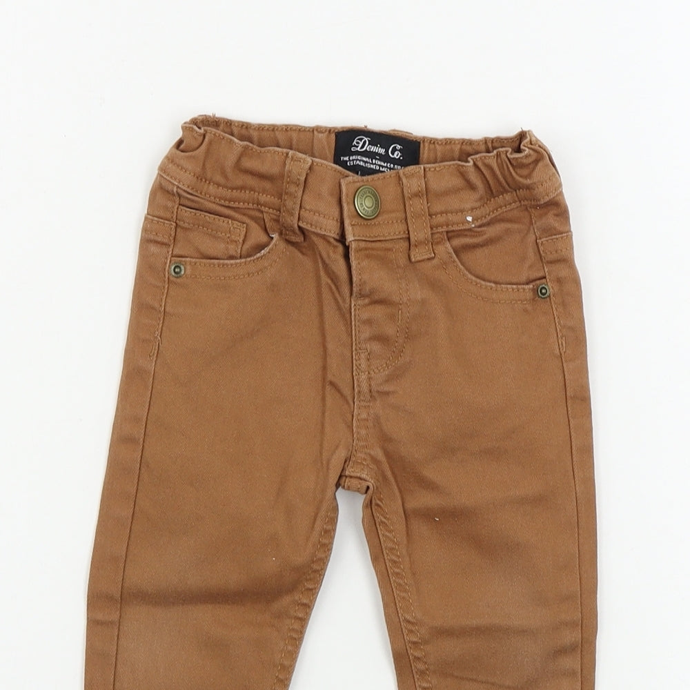 denim co Boys Brown   Cargo Jeans Size 12-18 Months
