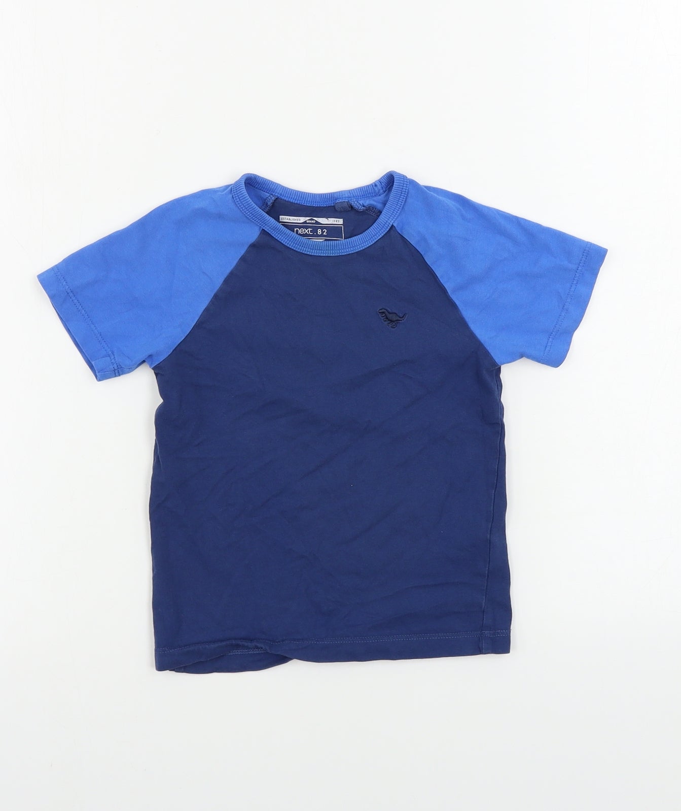 NEXT  Boys Blue Houndstooth  Basic T-Shirt Size 2-3 Years