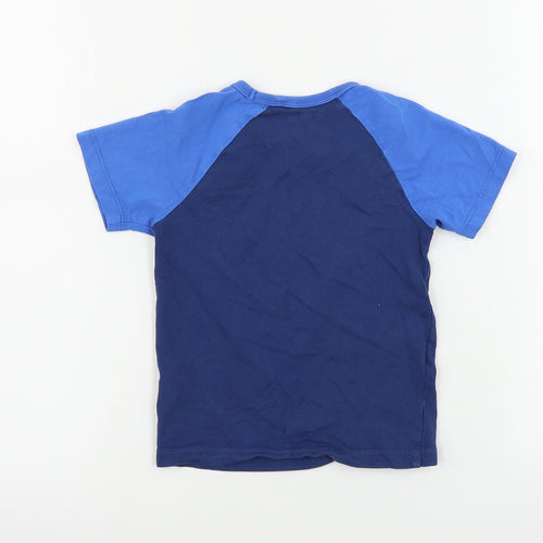 NEXT  Boys Blue Houndstooth  Basic T-Shirt Size 2-3 Years