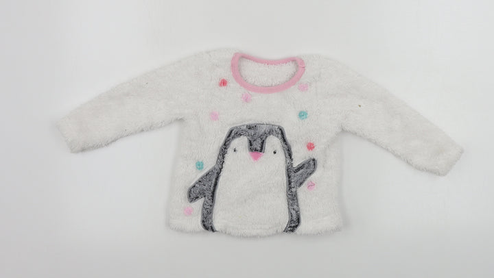 Nutmeg Girls White Pullover Jumper Size 2 Years