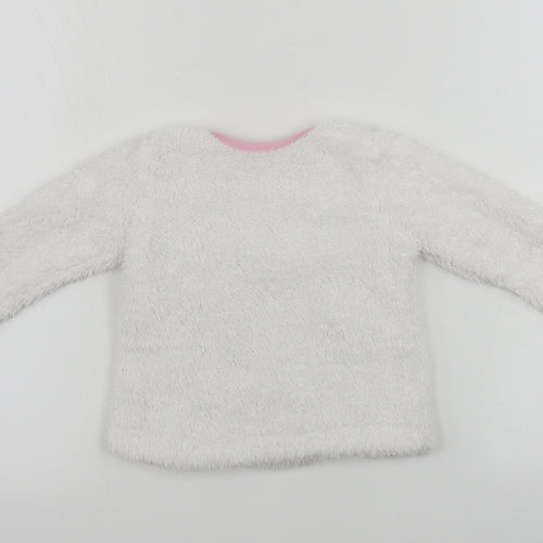 Nutmeg  Girls White   Pullover Jumper Size 2 Years