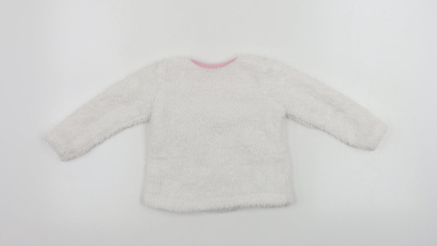 Nutmeg  Girls White   Pullover Jumper Size 2 Years