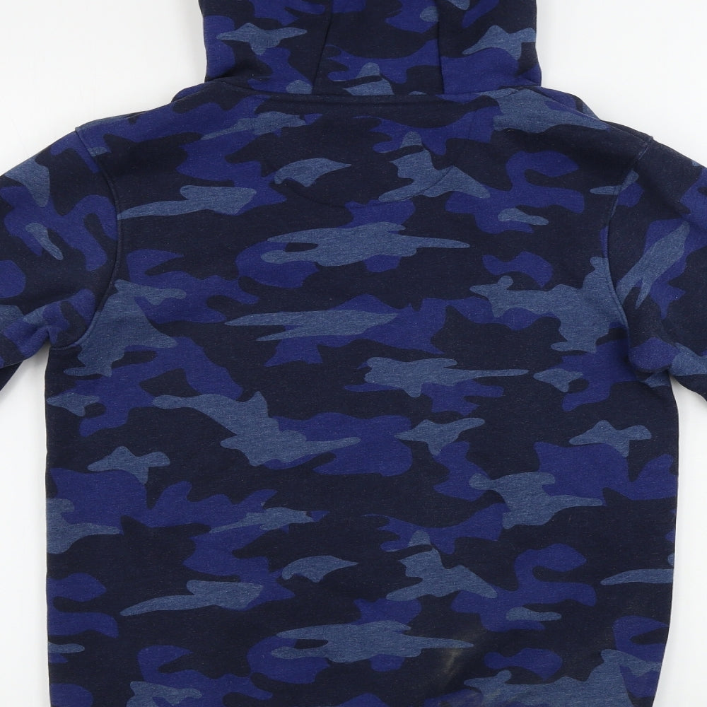 Matalan  Boys Blue Camouflage  Pullover Hoodie Size 12 Years