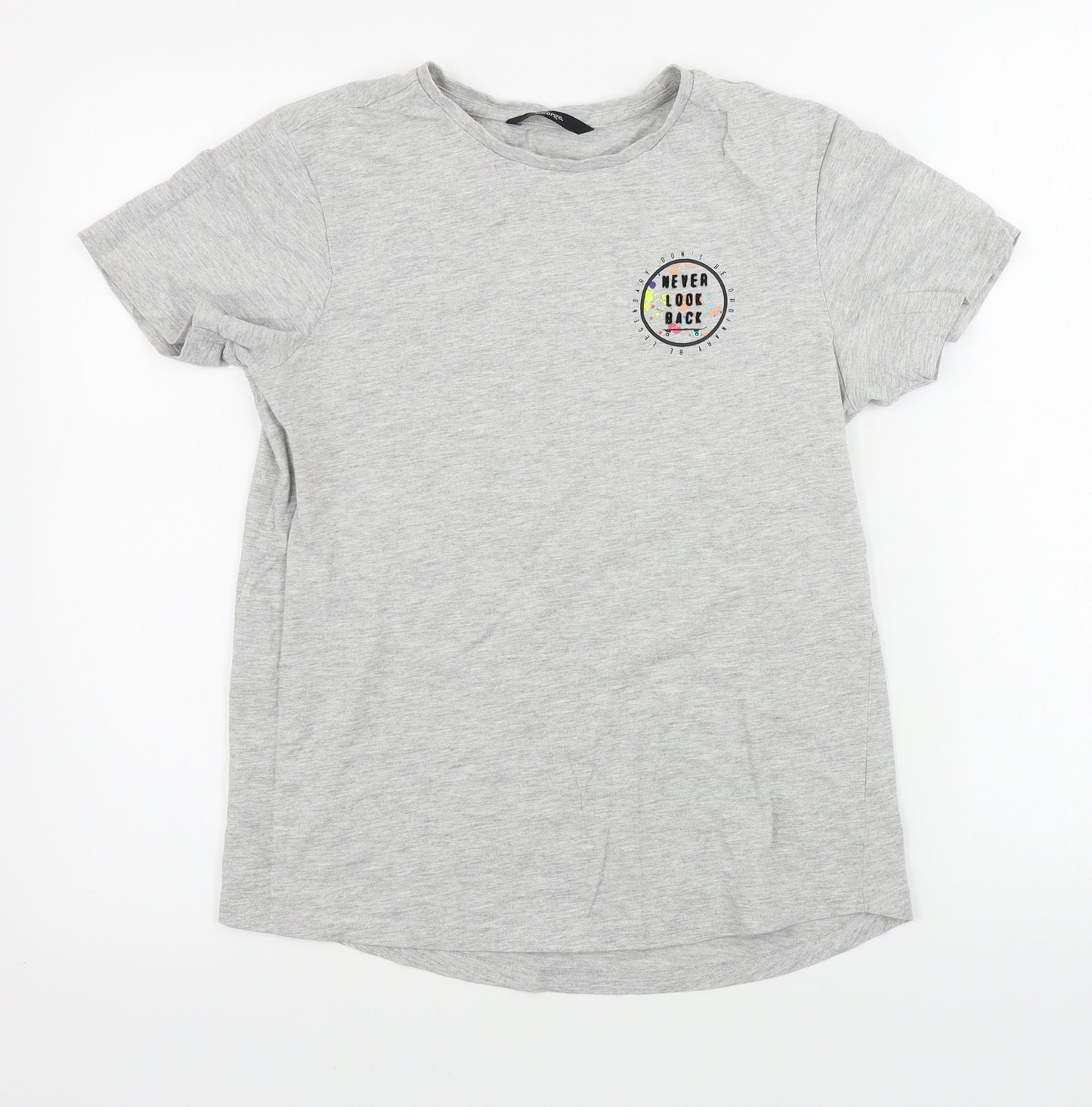George  Boys Grey   Basic T-Shirt Size 13-14 Years