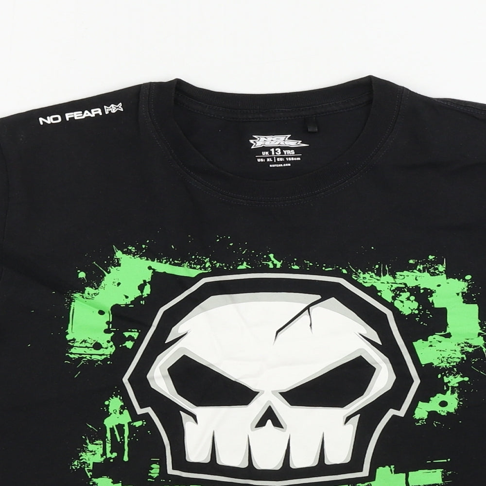 No Fear Boys Black   Basic T-Shirt Size 13 Years