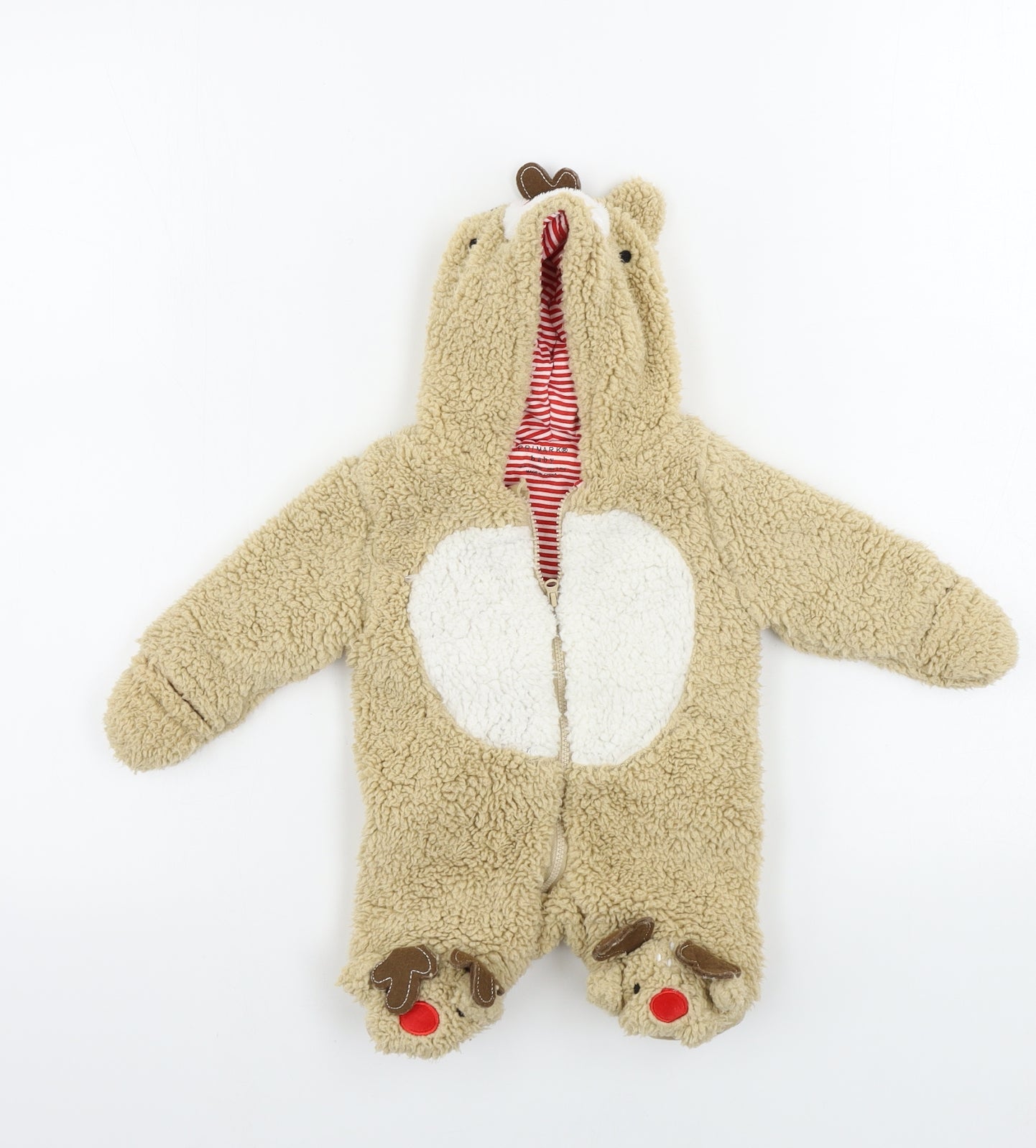 Primark  Boys Beige   Babygrow One-Piece Size Newborn