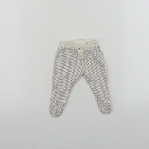 John Lewis  Baby Beige Striped  Sweatpants Trousers Size Newborn