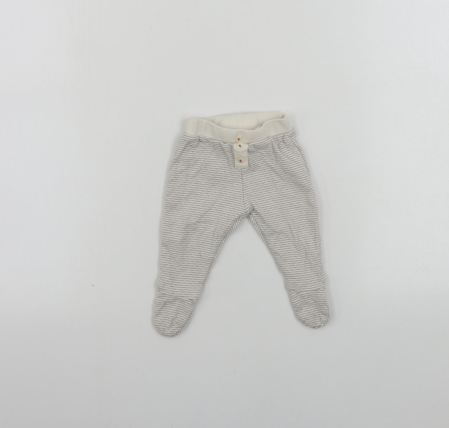 John Lewis  Baby Beige Striped  Sweatpants Trousers Size Newborn
