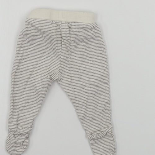 John Lewis  Baby Beige Striped  Sweatpants Trousers Size Newborn