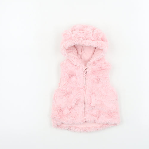 Nutmeg  Girls Pink   Gilet Coat Size 3-6 Months