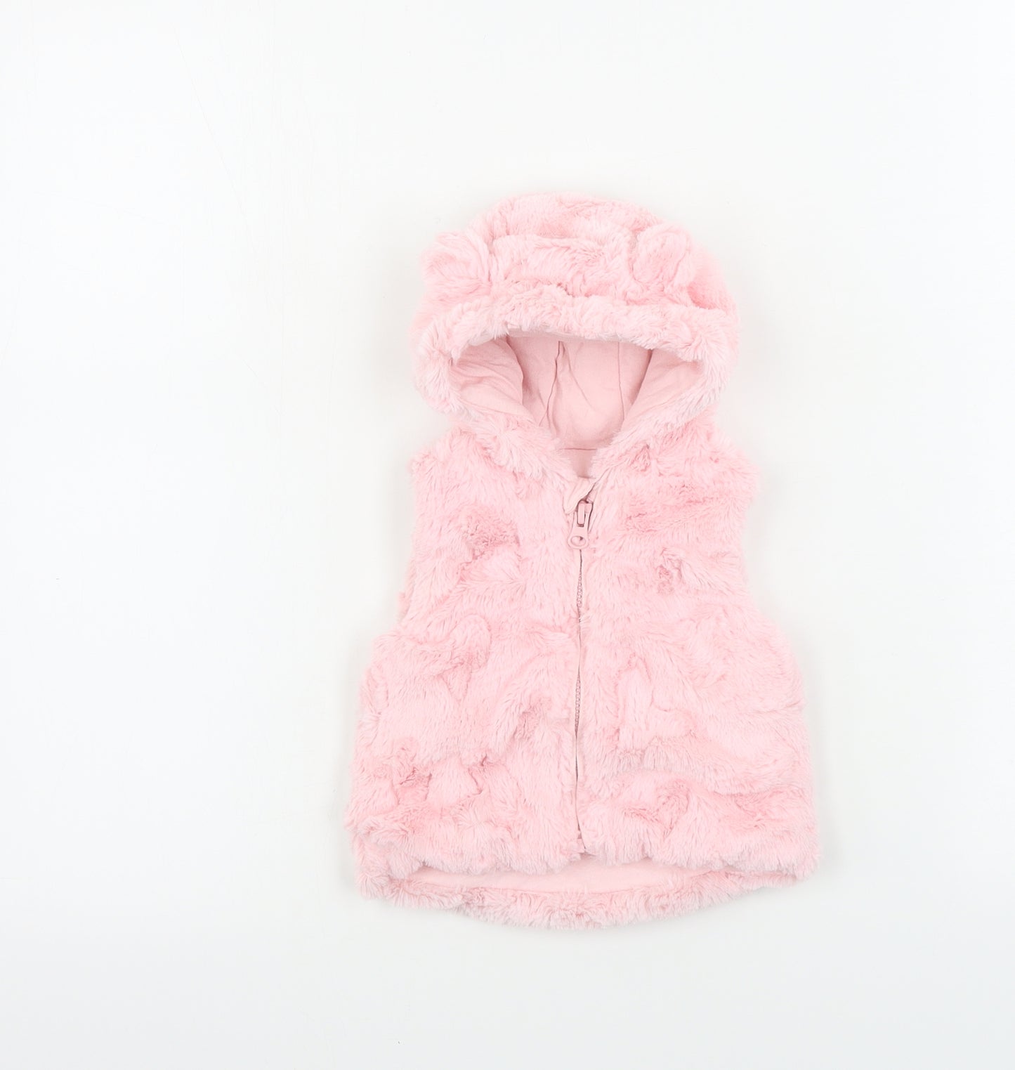 Nutmeg  Girls Pink   Gilet Coat Size 3-6 Months