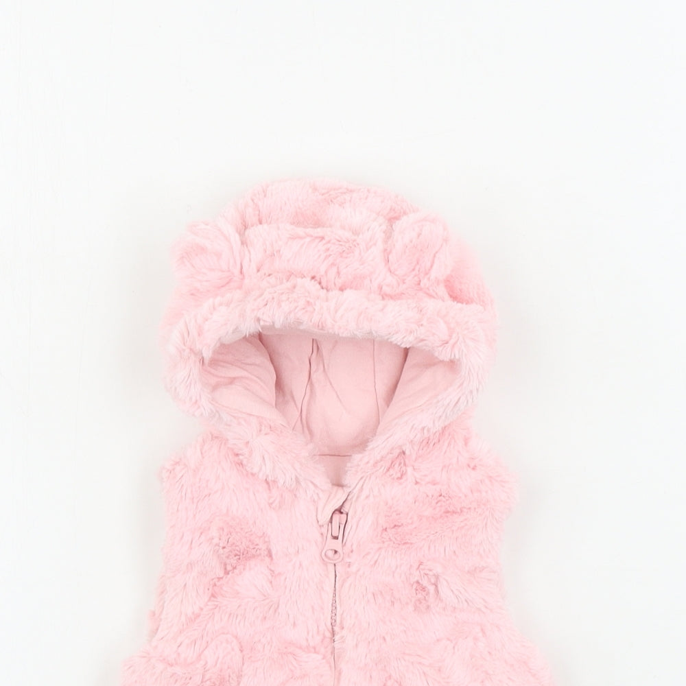 Nutmeg  Girls Pink   Gilet Coat Size 3-6 Months