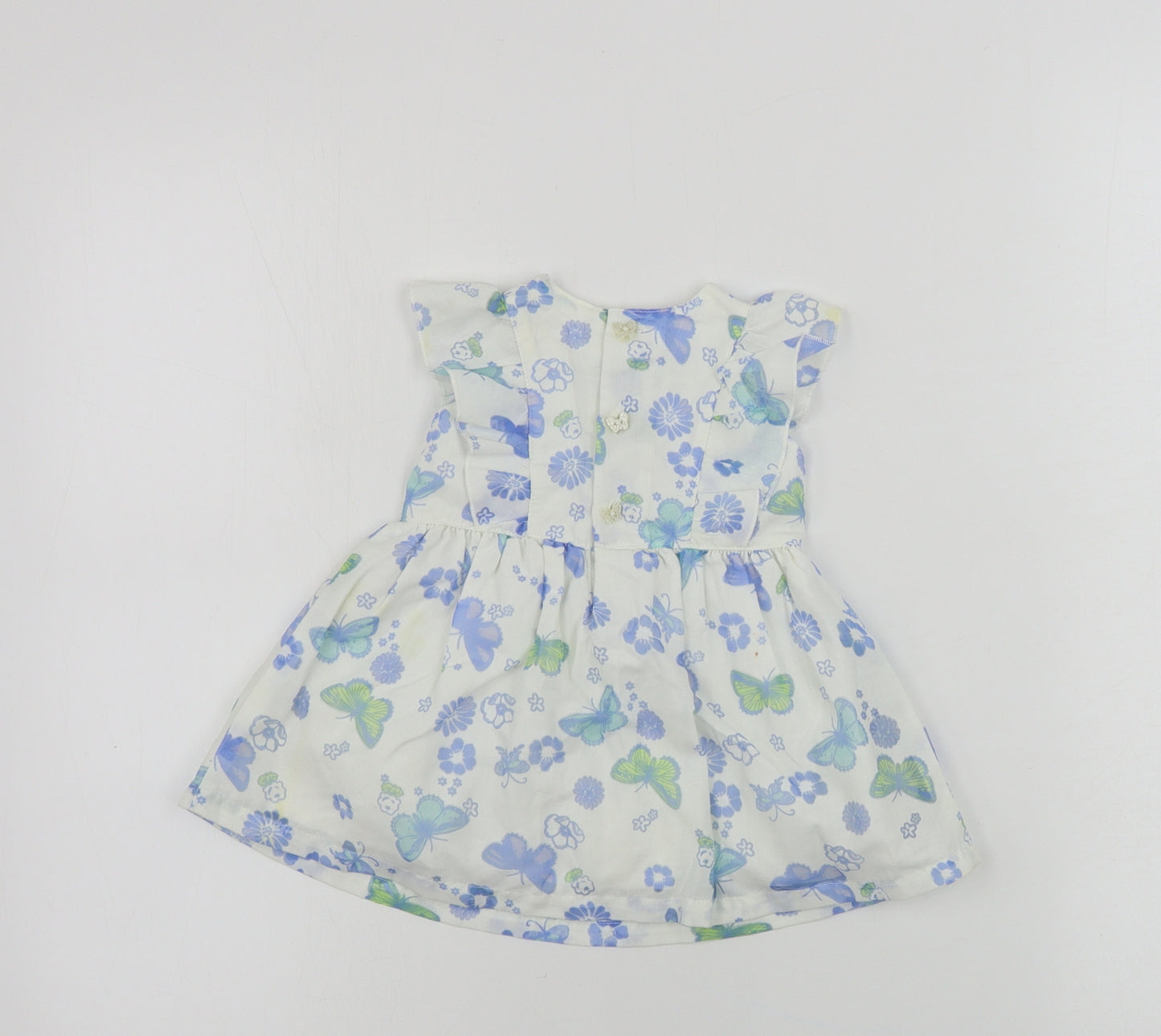 Baby Boutique  Girls White Floral  A-Line  Size 0-3 Months