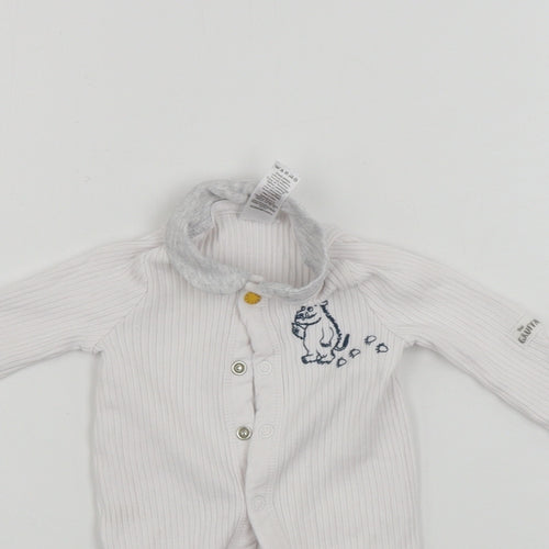 TU Boys White   Babygrow One-Piece Size Newborn