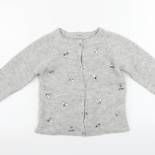 NEXT  Girls Grey   Cardigan Jumper Size 8 Years