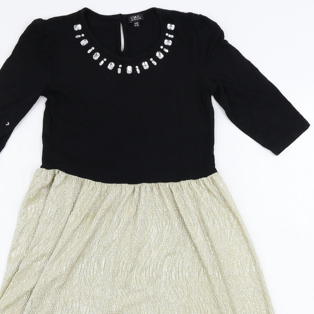 Julien Macdonald  Girls Black   A-Line  Size 9-10 Years