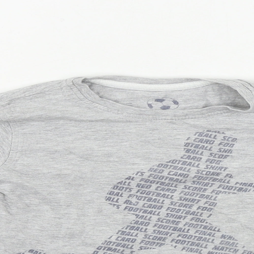 Rebel  Boys Grey   Basic T-Shirt Size 3-4 Years
