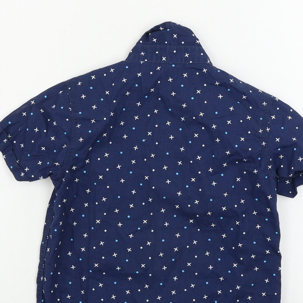 h&t Boys Blue   Basic Button-Up Size 5 Years