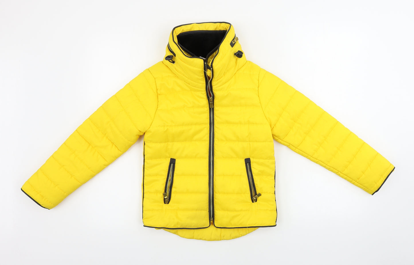 Preworn  Girls Yellow   Jacket Coat Size 9-10 Years