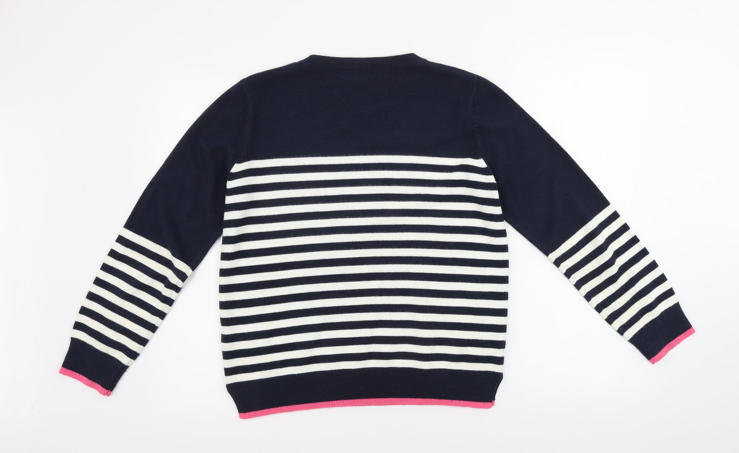 Marks and Spencer  Womens Blue Striped  Pullover Jumper Size 12
