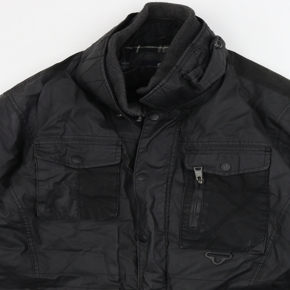 Easy Mens Black   Jacket Coat Size XL
