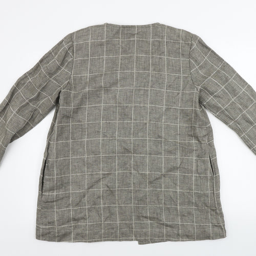 Masai  Womens Grey Check  Jacket Coat Size S